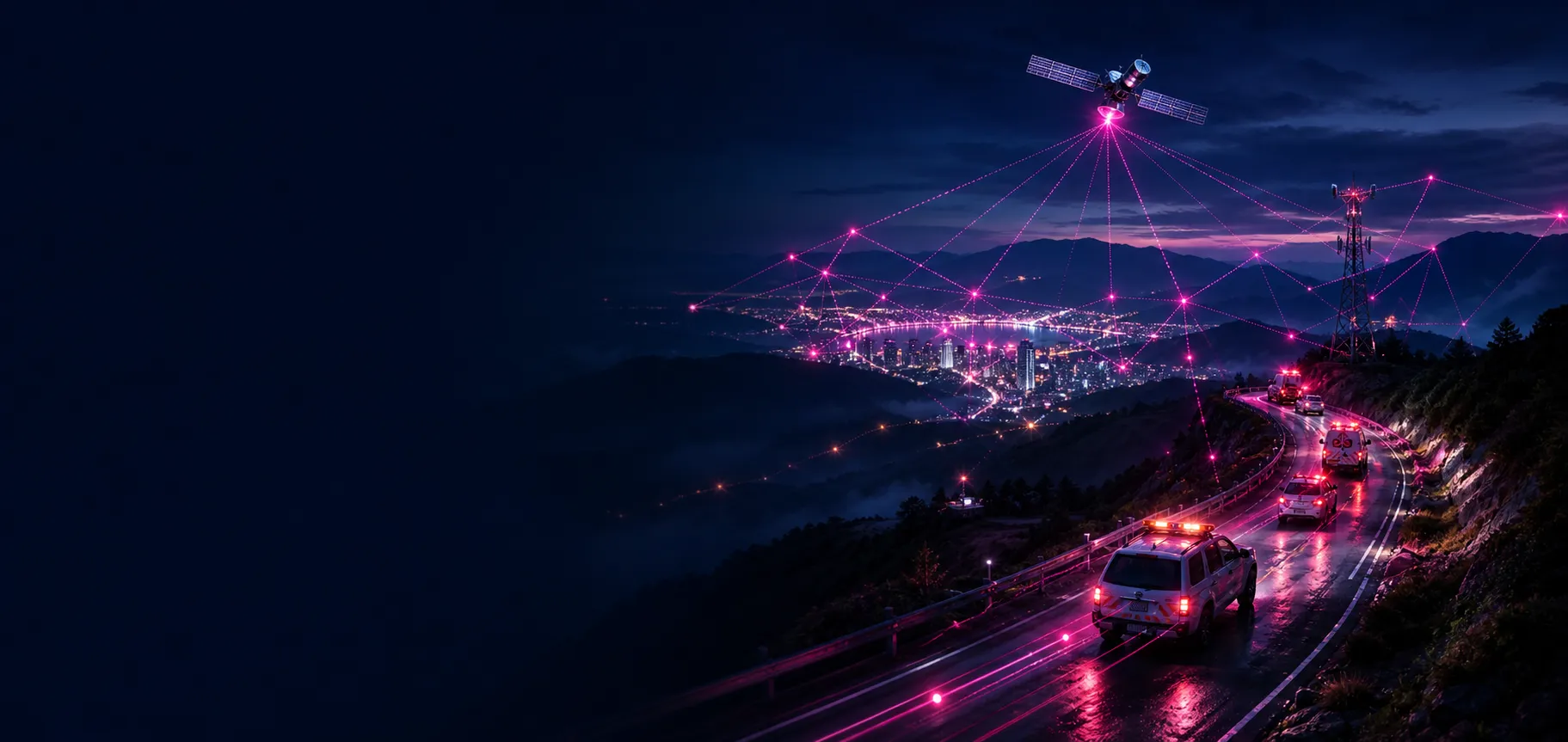 Conectividade satelital e operações críticas conectadas